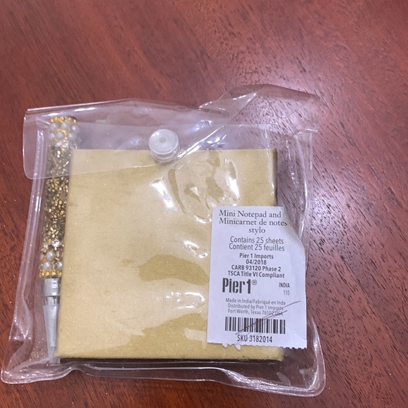 Pier 1 Mini Beaded “R” Monogram Note Pad - Picture 7 of 8